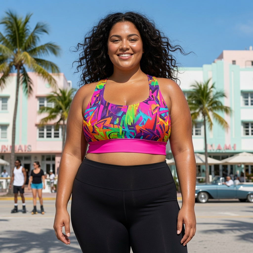 Pixel Riot High Intensity Sports Bra