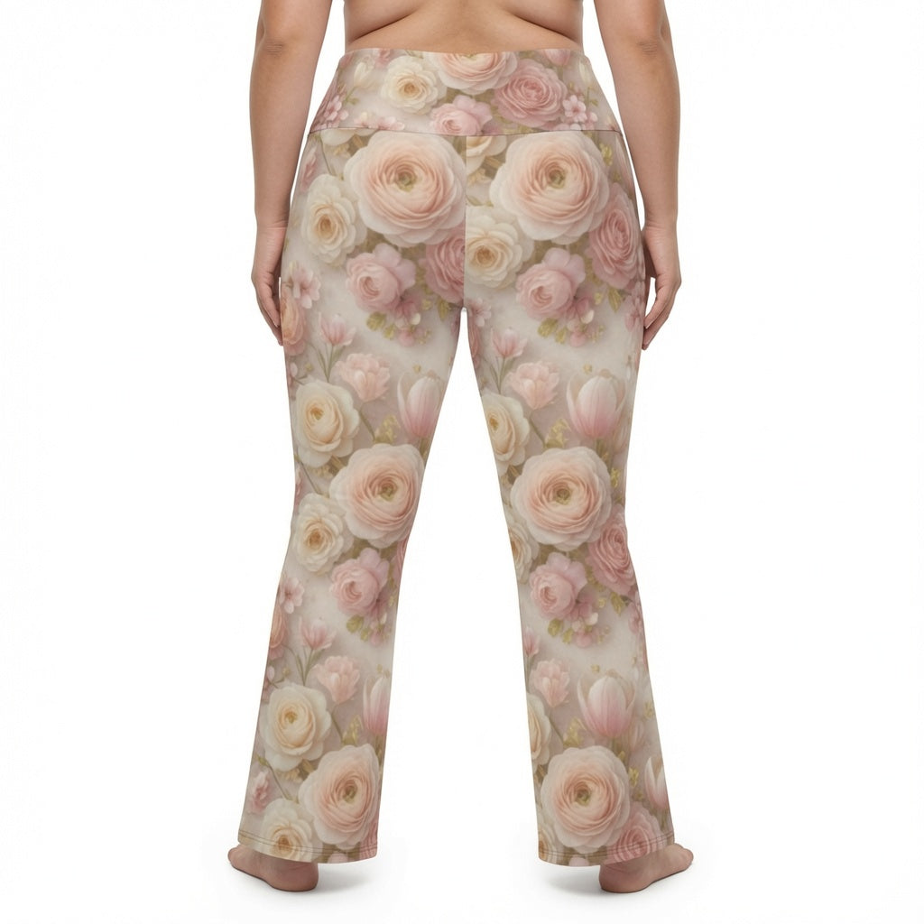 Blush Garden Flare Yoga Pants