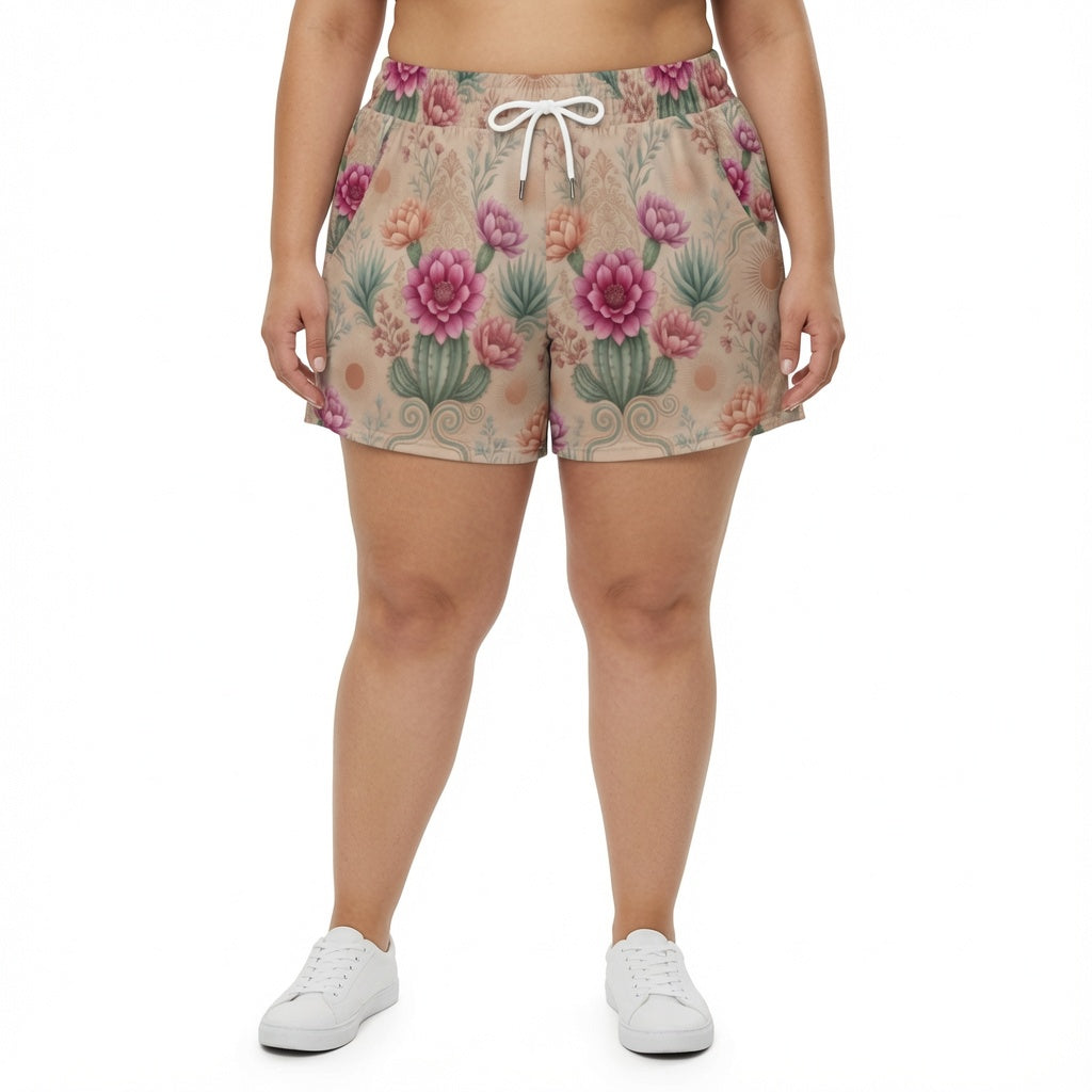 Desert Bloom Drawstring Casual Shorts