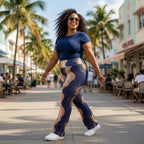 Gilded Wave Flare Leggings