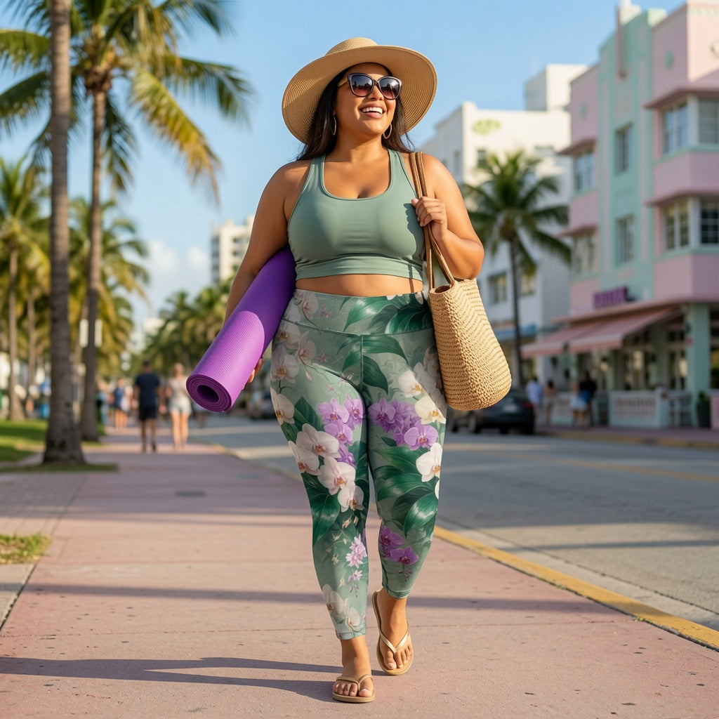 Orchid Paradise High Waist Leggings