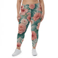 Coral Garden Bloom Yoga Leggings