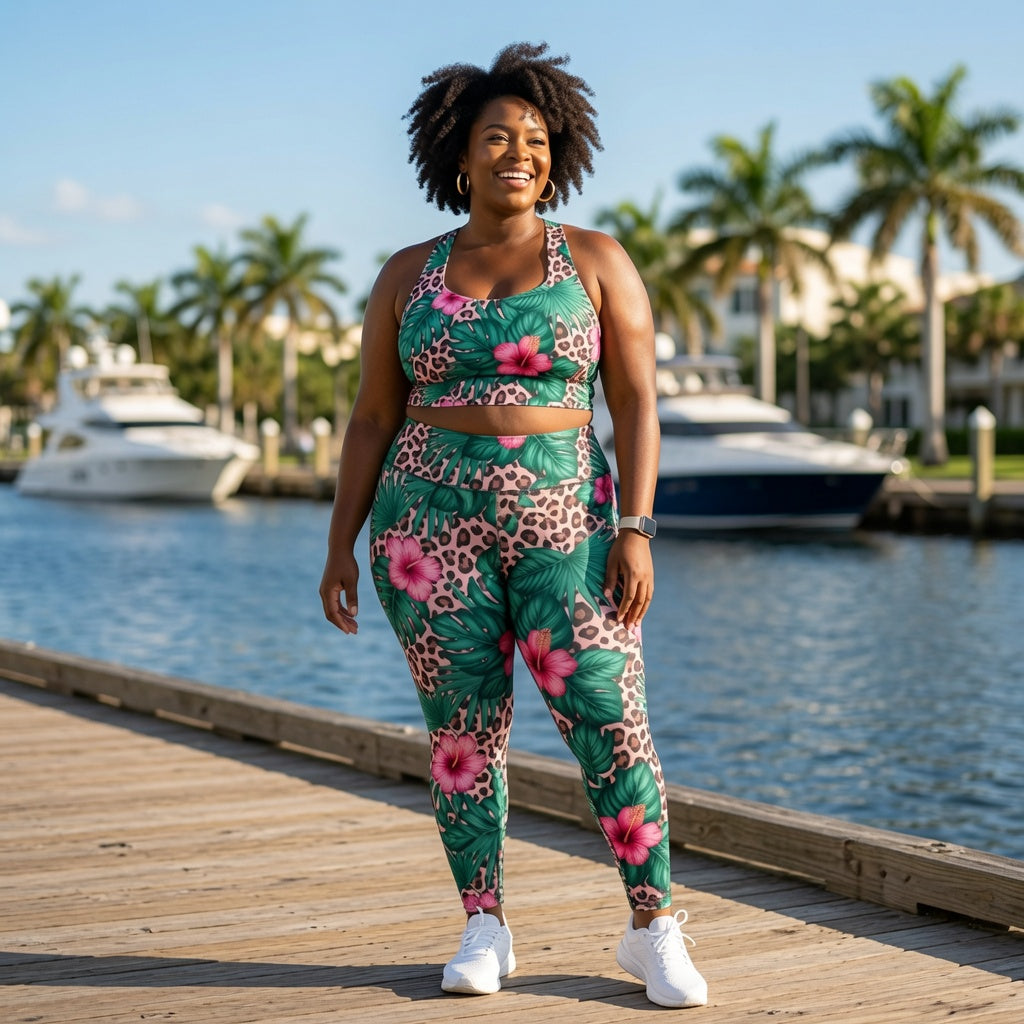 Jungle Bloom Sports Bra