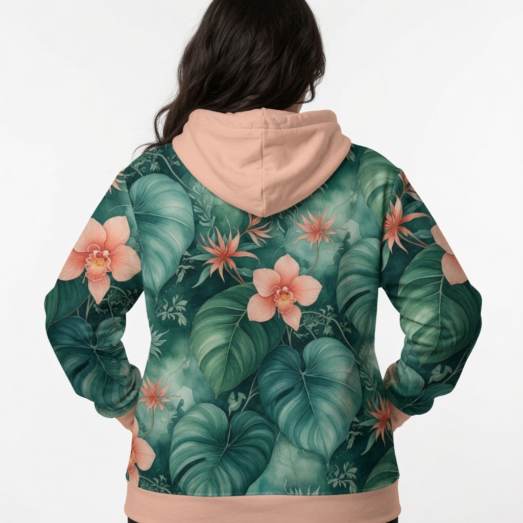 Rainforest Bloom Pullover Hoodie