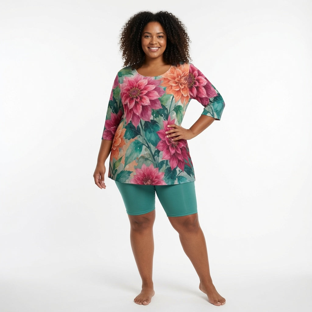 Painted Dahlia Dream T-Shirt & Shorts Set