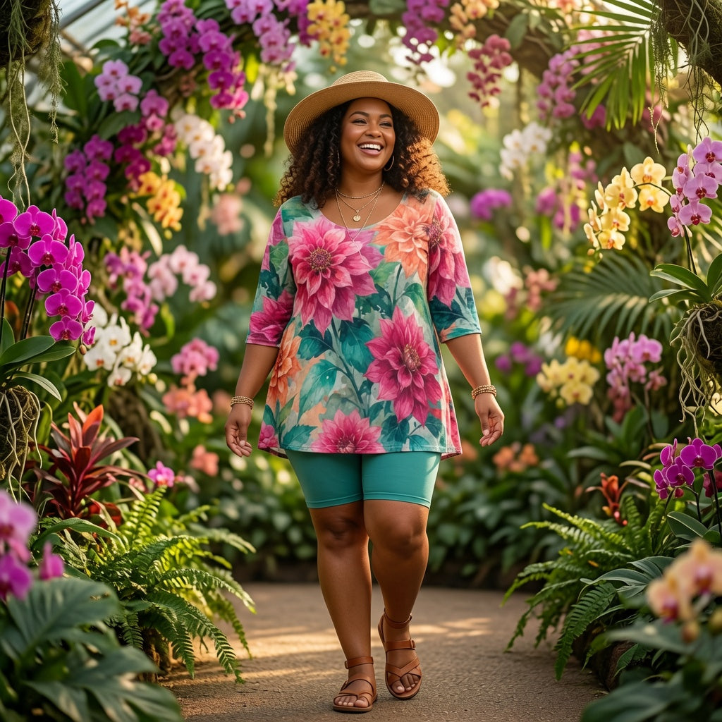 Painted Dahlia Dream T-Shirt & Shorts Set