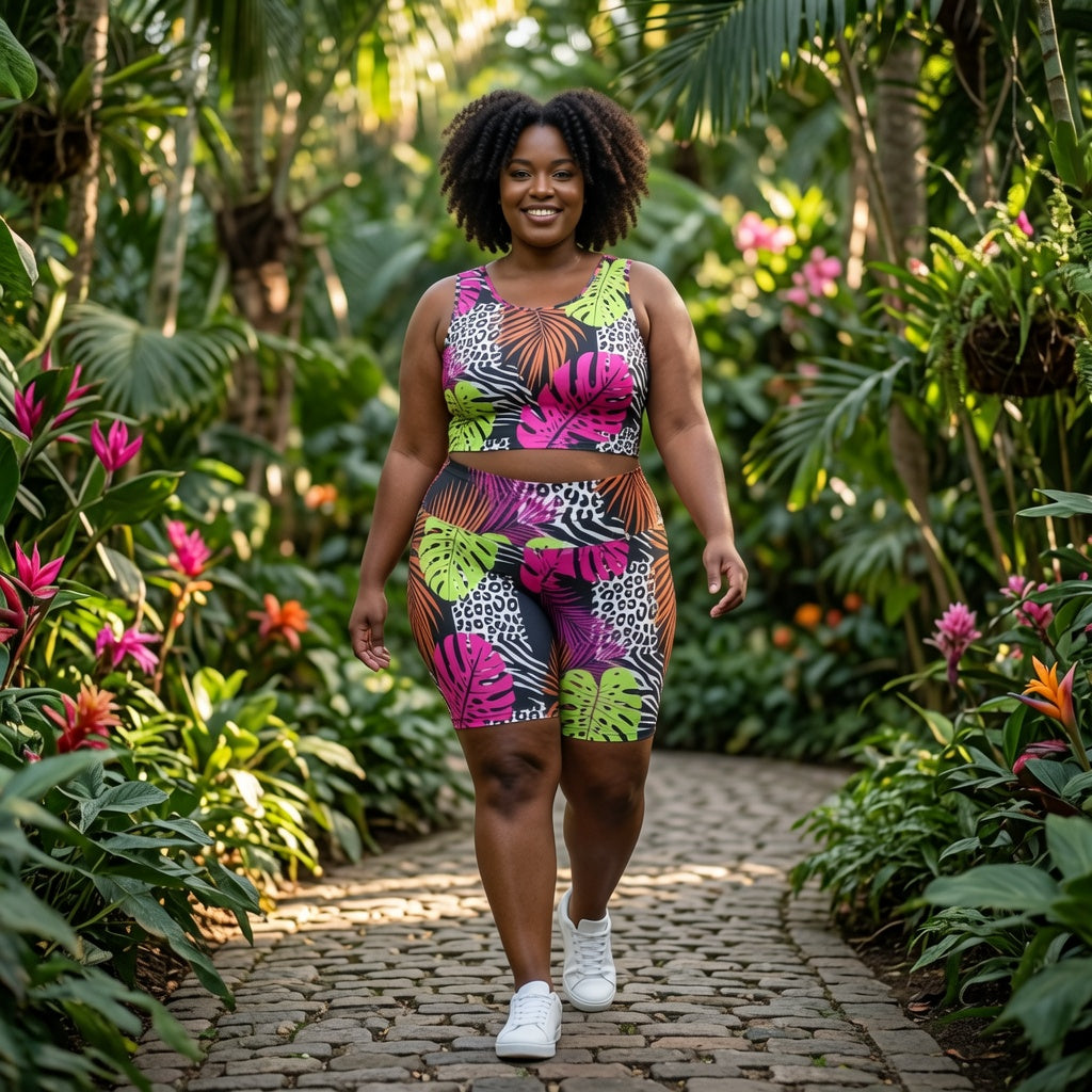 Dayo Wild Print Yoga Set