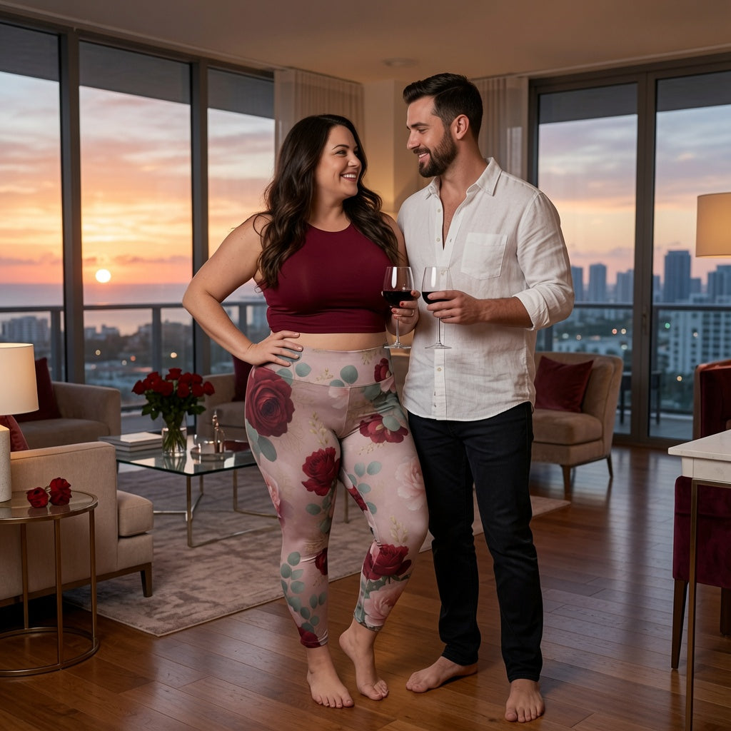 Romantic Roses High Waist Leggings