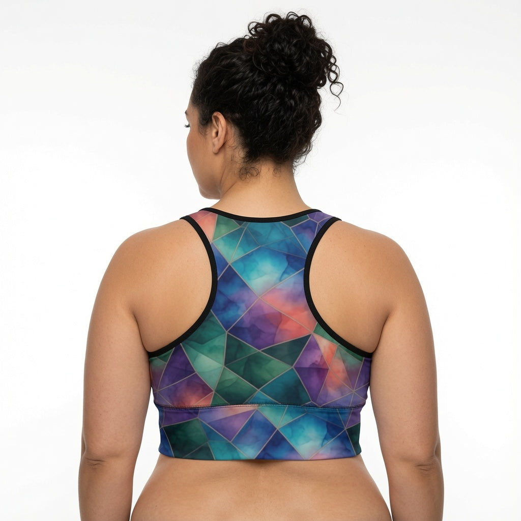 Crystal Geometry Sports Bra