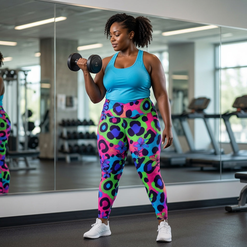 Neon Leopard Crossover Leggings