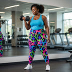 Neon Leopard Crossover Leggings