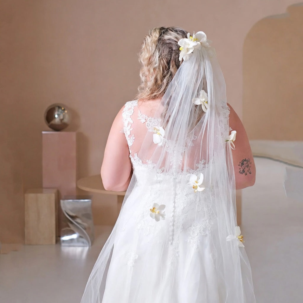 Sera Lace Appliqué A-Line Gown